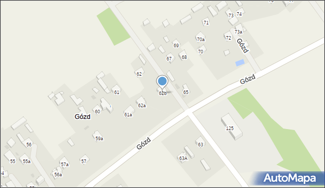 Gózd, Gózd, 62b, mapa Gózd