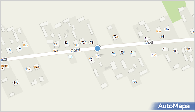 Gózd, Gózd, 77, mapa Gózd