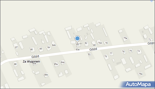 Gózd, Gózd, 83, mapa Gózd