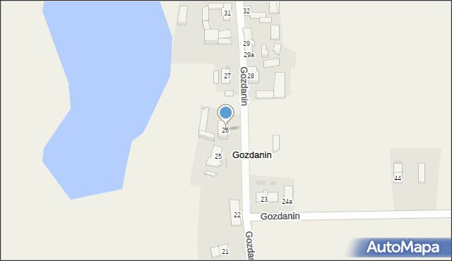 Gozdanin, Gozdanin, 26, mapa Gozdanin