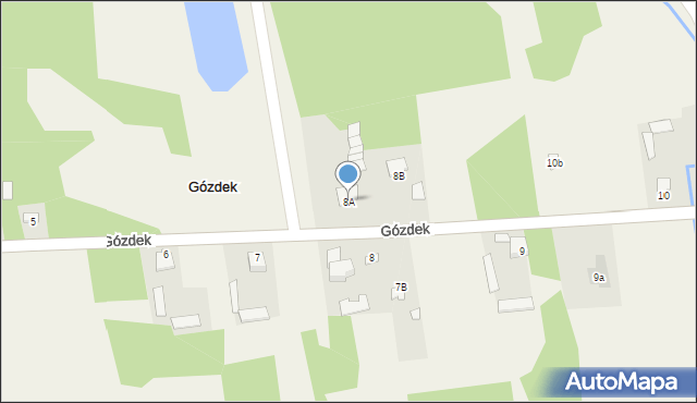 Gózdek, Gózdek, 8A, mapa Gózdek