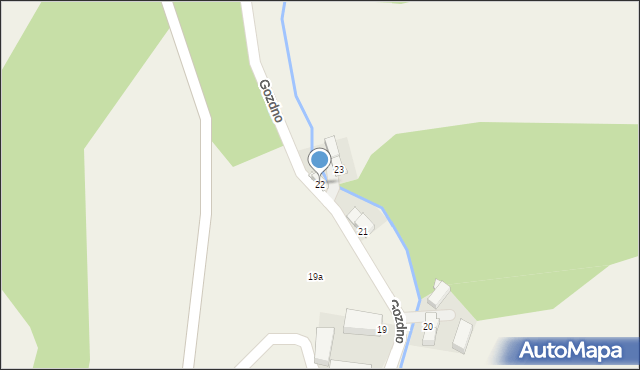 Gozdno, Gozdno, 22, mapa Gozdno