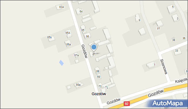 Gozdów, Gozdów, 67, mapa Gozdów