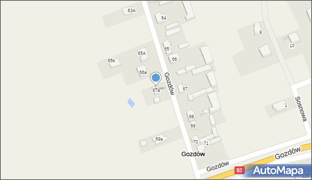 Gozdów, Gozdów, 67a, mapa Gozdów