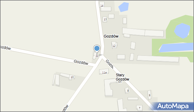 Gozdów, Gozdów, 11, mapa Gozdów