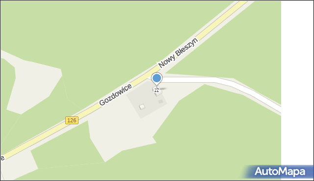 Gozdowice, Gozdowice, 12, mapa Gozdowice