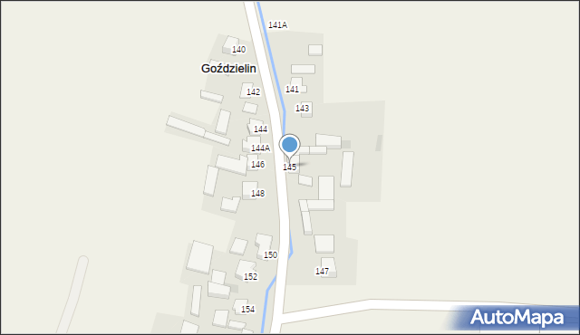 Goździelin, Goździelin, 145, mapa Goździelin