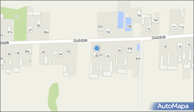 Goździk, Goździk, 82, mapa Goździk