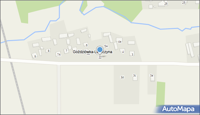 Goździówka, Goździówka, 12, mapa Goździówka