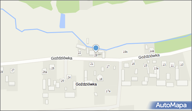 Goździówka, Goździówka, 19, mapa Goździówka