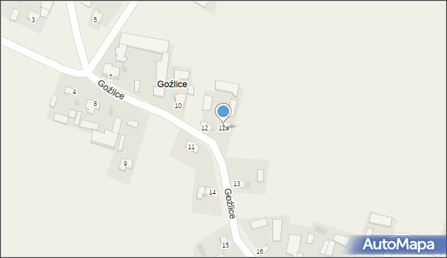 Goźlice, Goźlice, 12a, mapa Goźlice