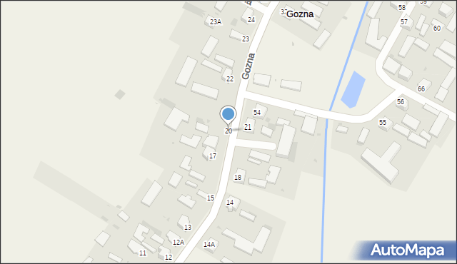 Gozna, Gozna, 20, mapa Gozna