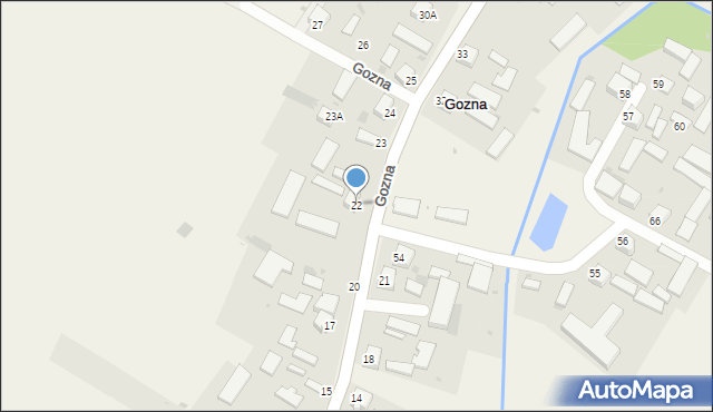 Gozna, Gozna, 22, mapa Gozna