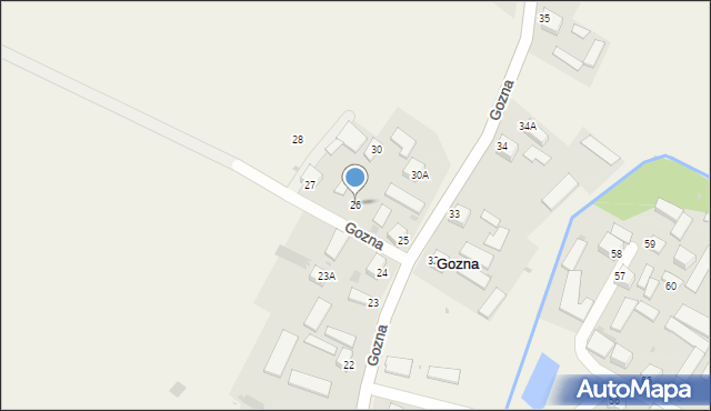 Gozna, Gozna, 26, mapa Gozna