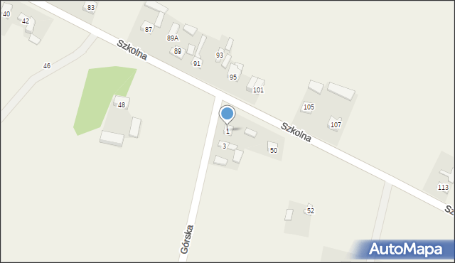 Grabów, Górska, 1, mapa Grabów