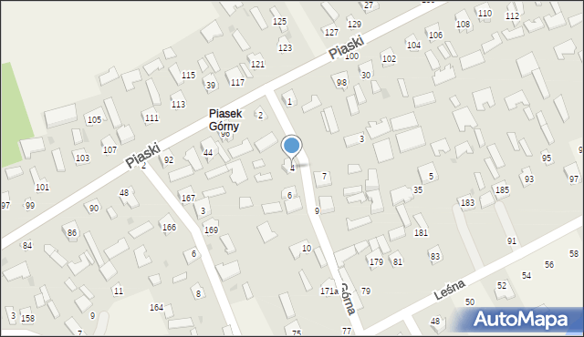 Grębów, Górna, 4, mapa Grębów