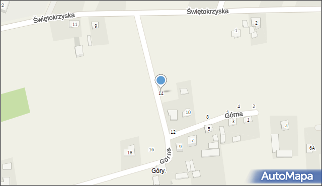 Grzymałków, Górna, 14, mapa Grzymałków