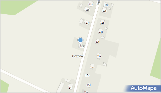 Grzymiszew, Gozdów, 14b, mapa Grzymiszew