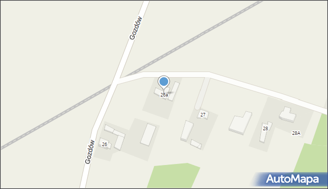 Grzymiszew, Gozdów, 26a, mapa Grzymiszew