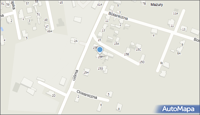 Hajnówka, Górna, 15F, mapa Hajnówka