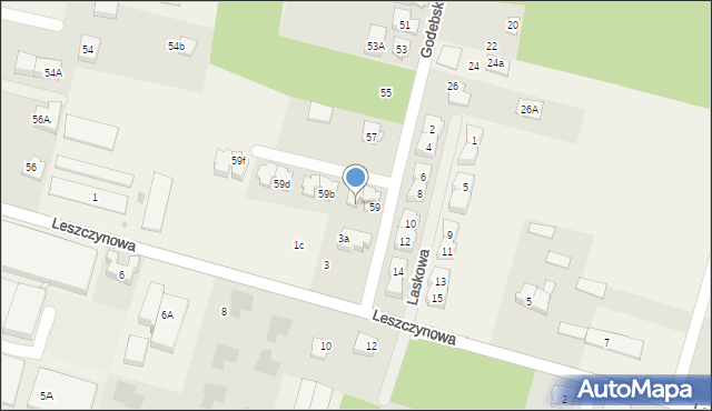 Janki, Godebskiego Cypriana, 59a, mapa Janki