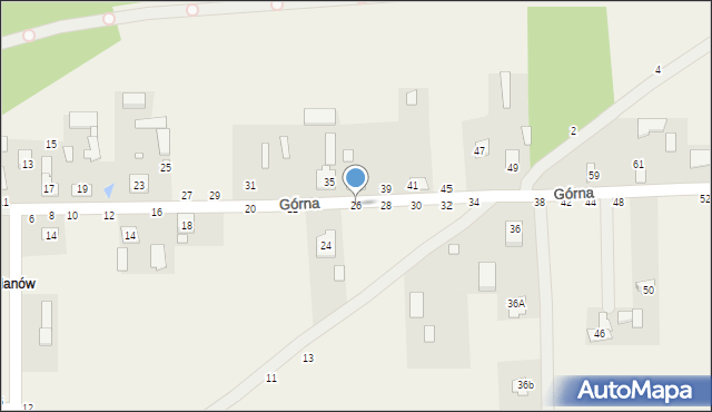 Janów, Górna, 26, mapa Janów