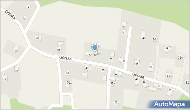 Janowice, Górska, 60, mapa Janowice