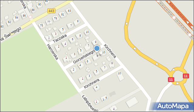 Jarocin, Gorzeńskiego Zbigniewa, mjr., 8, mapa Jarocin