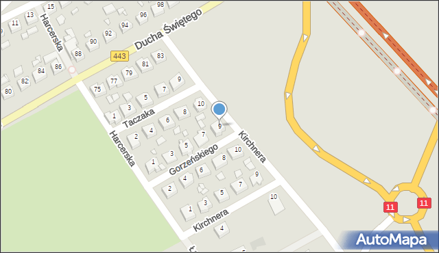 Jarocin, Gorzeńskiego Zbigniewa, mjr., 9, mapa Jarocin