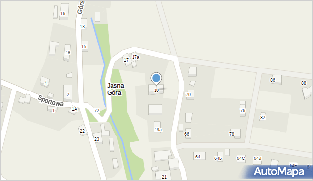 Jasna Góra, Górska, 19, mapa Jasna Góra