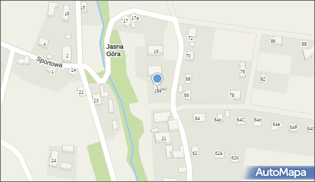 Jasna Góra, Górska, 19a, mapa Jasna Góra