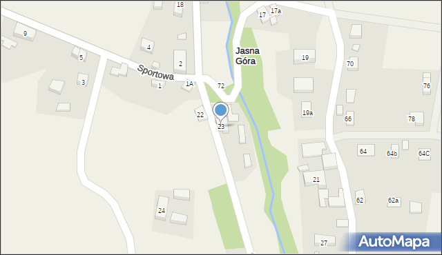 Jasna Góra, Górska, 23, mapa Jasna Góra