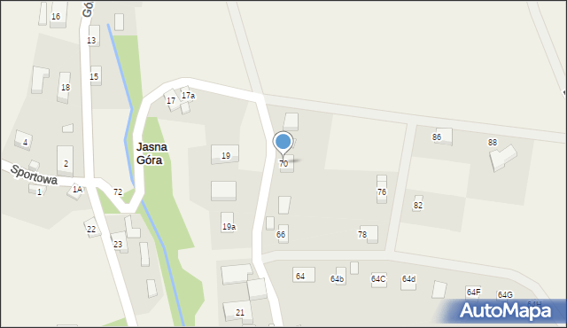 Jasna Góra, Górska, 70, mapa Jasna Góra