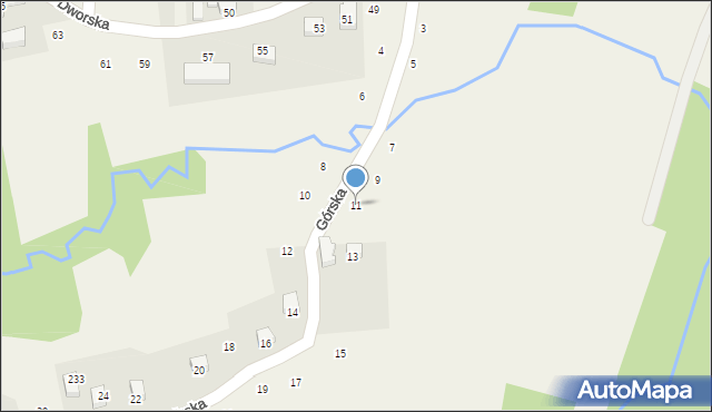 Jastrzębia, Górska, 11, mapa Jastrzębia