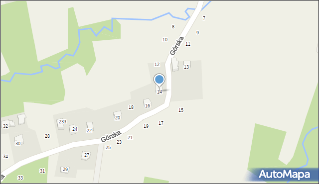 Jastrzębia, Górska, 14, mapa Jastrzębia