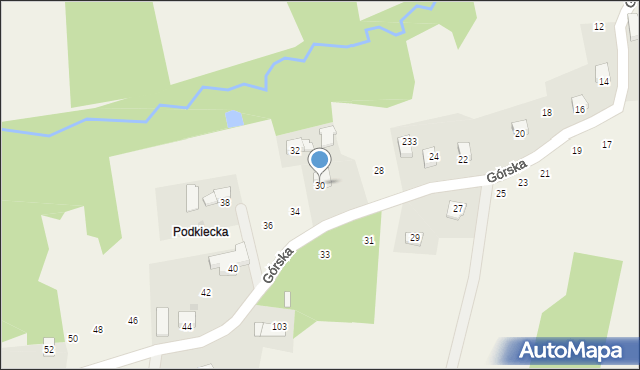 Jastrzębia, Górska, 30, mapa Jastrzębia