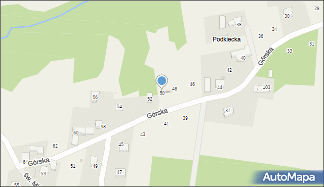 Jastrzębia, Górska, 50, mapa Jastrzębia