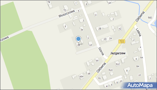 Jazgarzew, Górna, 1B, mapa Jazgarzew