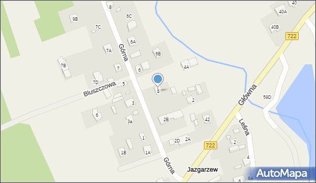 Jazgarzew, Górna, 4, mapa Jazgarzew