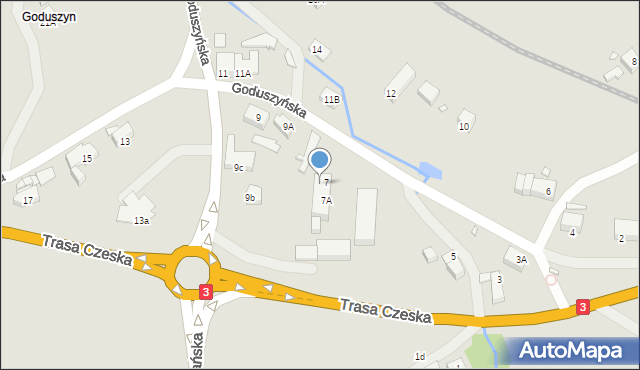 Jelenia Góra, Goduszyńska, 7C, mapa Jelenia Góra