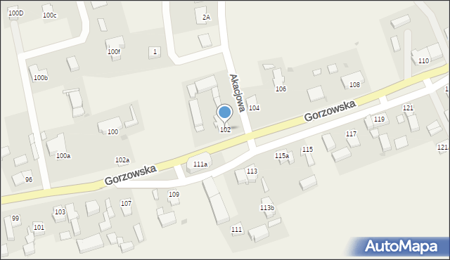 Jenin, Gorzowska, 102, mapa Jenin