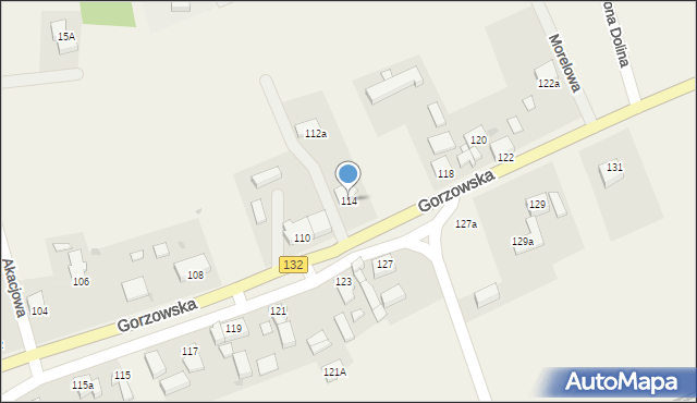 Jenin, Gorzowska, 114, mapa Jenin