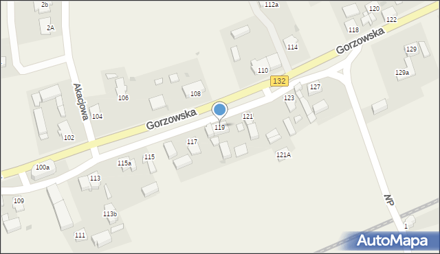 Jenin, Gorzowska, 119, mapa Jenin