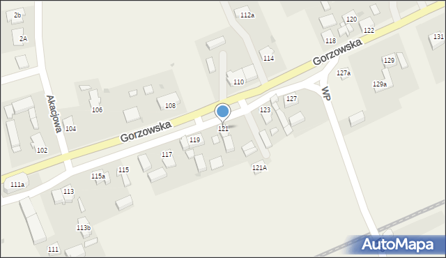 Jenin, Gorzowska, 121, mapa Jenin