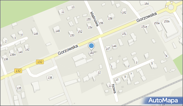 Jenin, Gorzowska, 141, mapa Jenin