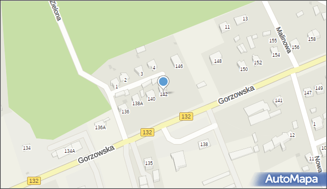 Jenin, Gorzowska, 142, mapa Jenin