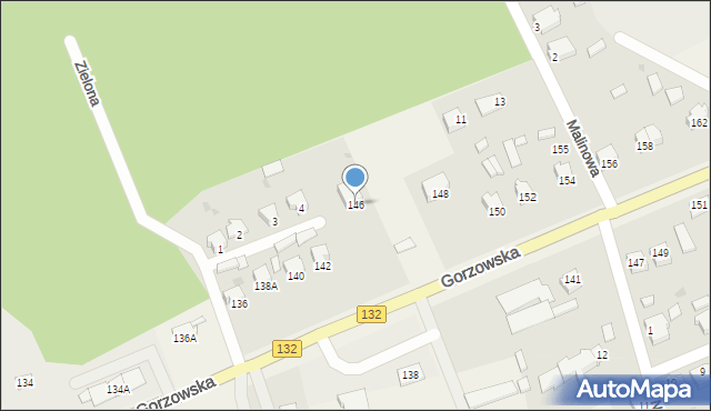 Jenin, Gorzowska, 146, mapa Jenin