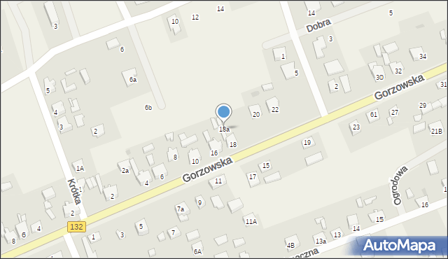 Jenin, Gorzowska, 18a, mapa Jenin