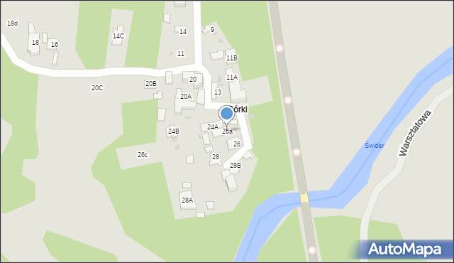 Józefów, Górki, 26a, mapa Józefów