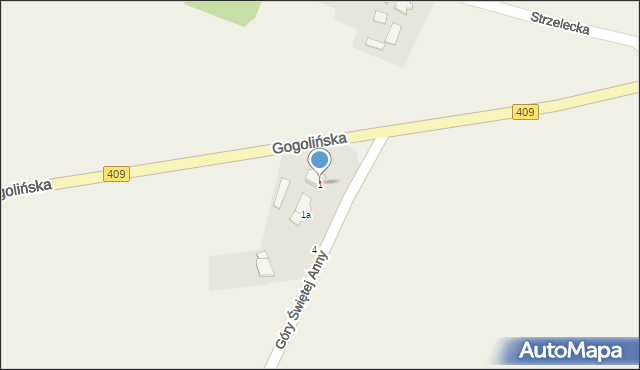 Kalinowice, Gogolińska, 1, mapa Kalinowice